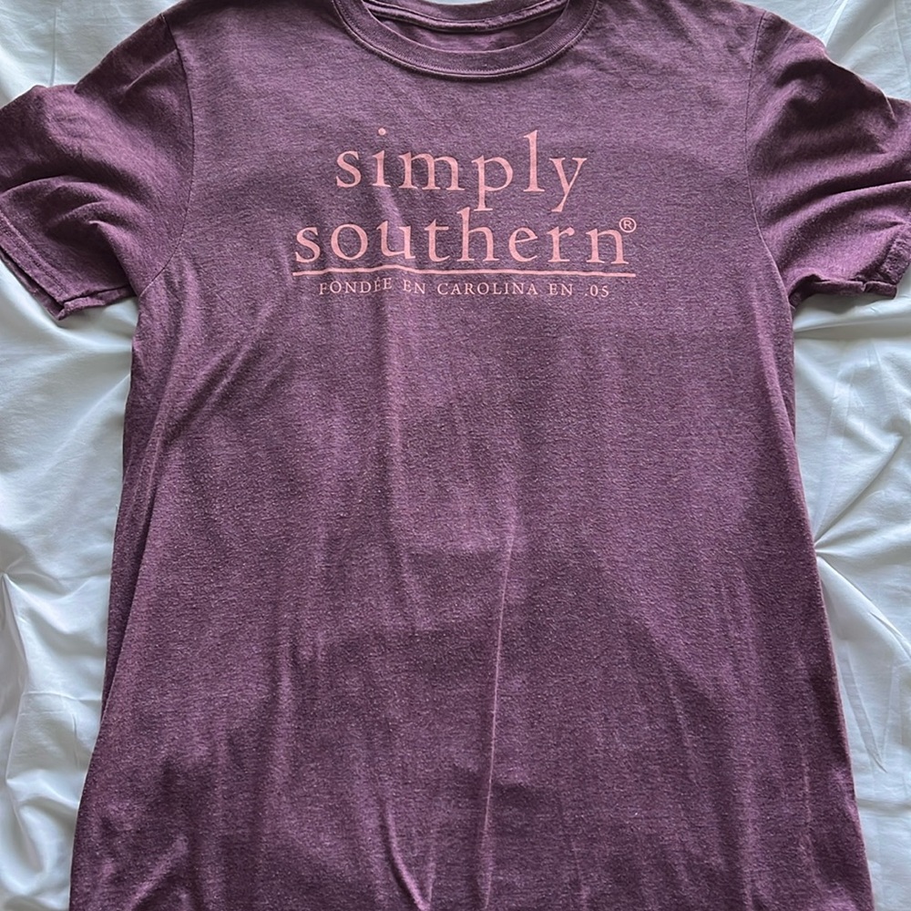 simply southern t-shirt, medium, purple